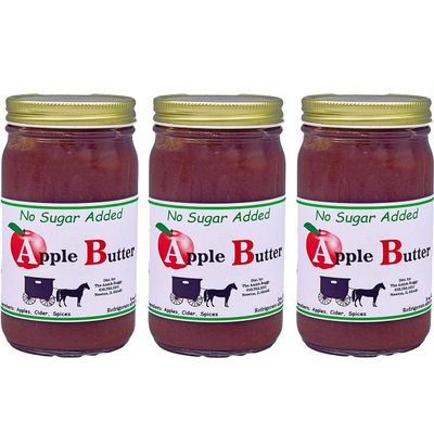 No Sugar Added Flavored - Butters - 8 Oz Jar - Qty 3 (NSA Apple)