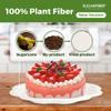 [100 COUNT] SUGARFIBER 10-inch Compostable PFAS Free Floral Paper Plates, White Floral Acanthus Collection Natural Sugarcane Disposable Bagasse Eco Friendly Wedding Dinner Plates Elegant, New Version view 3