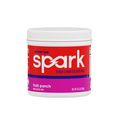 AdvoCare Spark - Energy Drink Mix - Vitamin & Amino Acid Supplement - Supports Energy & Focus - Portable Immune Support - Sugar-Free - Fruit Punch, (10.5 oz)