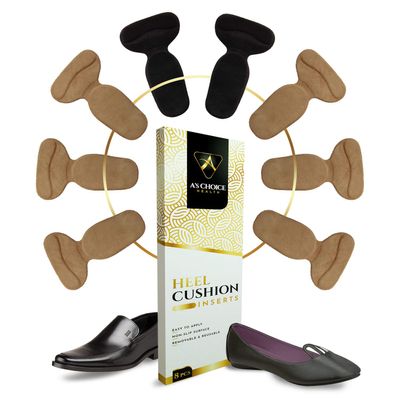 Shoes Too Big Inserts - Heel Cushion Pads - Grips for Blister Prevention and Comfort - Shoe Filler for Women & Men, 4 Pairs