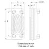 Duda Energy HX1230:M34 B3-12A 30 Plate Stainless Steel Heat Exchanger with 3/4" Male NPT Ports Copper Brazed, 2.9" Height, 2.9" Width, 7.5" Length view 3