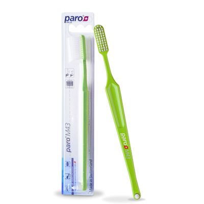 Paro M43 Medium 4-Row Toothbrush with Interspace Brush F - #708