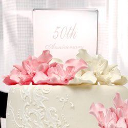 50th Wedding Anniversary Cake Topper