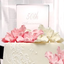 50th Wedding Anniversary Cake Topper