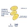 Carlson - Vitamin A, 15000 IU Palmitate (4500 mcg RAE), Vision Health & Healthy Skin, Immune Function, 240 Softgels view 3