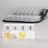 Easy Comforts 14 Day Pill Holder, Travel Case Medication Reminder Pill Box with Detachable Compartments, Lilac view 2