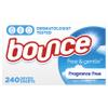 Bounce Free & Gentle Dryer Sheets, Unscented, 240 Count view 1