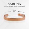 Sabona Brushed Copper Original Magnetic Bracelet, Copper Wristband, Large, 6.5 view 2