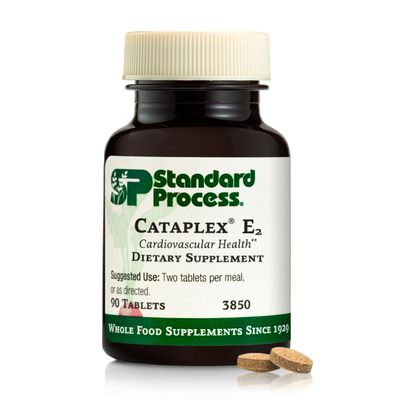 Standard Process Cataplex E2 - Vitamin E & Selenium Supplement for Cardiovascular & Cellular Health - Antioxidant Support for Heart Health - Non-Dairy & Non-Soy - 90 Tablets