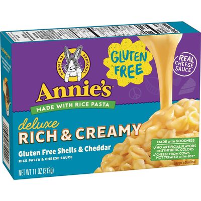 Annie's Organic Gluten Free Macaroni & Cheese, Extra Cheesy Cheddar Sauce, 11 oz. Box (Pack of 6)