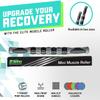 Elite Massage Roller Stick Targets Sore, Tight Leg Muscles to Prevent Cramps and Release Tension. It's Sturdy, Lightweight, Smooth Rolling and Thankfully This Lifesaver has Comfortable Handles.Silver view 2