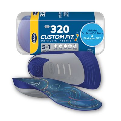 Dr. Scholls Custom Fit Orthotics 3/4 Length Arch Support Shoe Inserts - Plantar Fasciitis Relief Insoles for Men and Women, Immediate All-Day Total Lower Body Pain Relief, FSA HSA Eligible, CF320