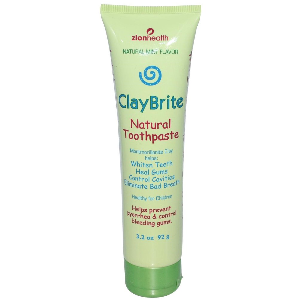 Tpste,Claybrite Natural by Zion Health - 4 Oz, 2 Pack