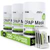 AWOW Professional CPAP Odor Control Formula, 75 ct 3pk Canister Plus 15 Travel Wipes, 240 Wipes view 1