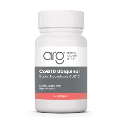 Allergy Research Group CoQ10 Ubiquinol - Delivers 100 mg CoQ10 - Supports Cellular Energy Production, Antioxidant Activity & Heart Wellness - 60 Servings - 60 Vegetarian Capsules