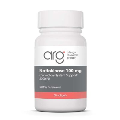 Allergy Research Group - Nattokinase Supplement NSK-SD 2000 FU, 100mg - Cardiovascular/Circulatory Health - 60 Softgels
