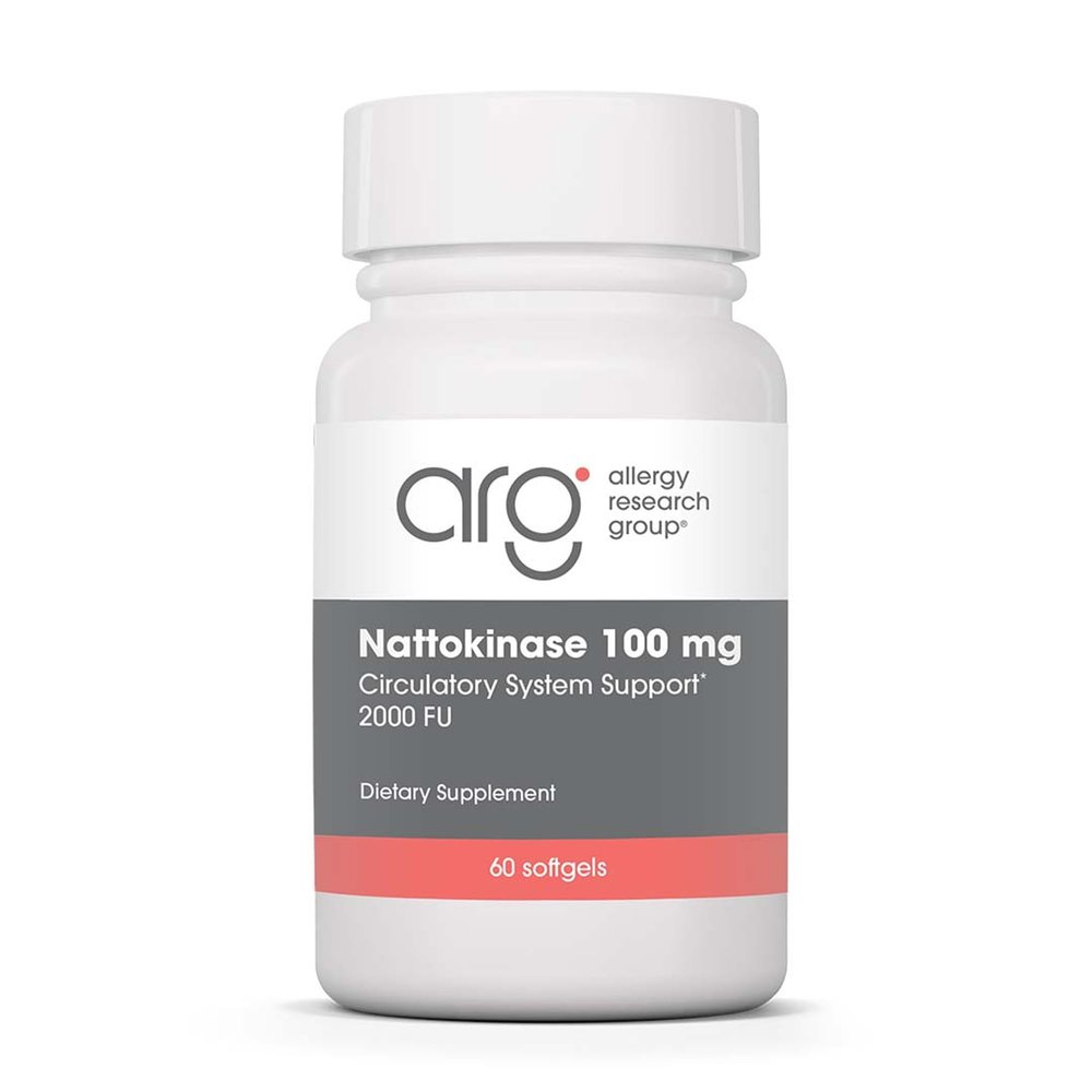 Allergy Research Group - Nattokinase Supplement NSK-SD 2000 FU, 100mg - Cardiovascular/Circulatory Health - 60 Softgels