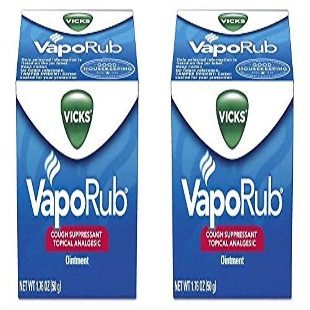 Vicks VapoRub Ointment, 1.76 oz, 2 Pack
