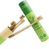 Gaia Guy Natural Bristle Bamboo Toothbrush (NO Nylon - Boar Hair ONLY) - Totally Compostable & Biodegradable Boar Bristle and Bamboo Toothbrushes - Zero Waste - 6-Pack view 2