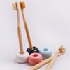Gaia Guy Natural Bristle Bamboo Toothbrush (NO Nylon - Boar Hair ONLY) - Totally Compostable & Biodegradable Boar Bristle and Bamboo Toothbrushes - Zero Waste - 6-Pack view 3