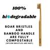 Gaia Guy Natural Bristle Bamboo Toothbrush (NO Nylon - Boar Hair ONLY) - Totally Compostable & Biodegradable Boar Bristle and Bamboo Toothbrushes - Zero Waste - 6-Pack view 4