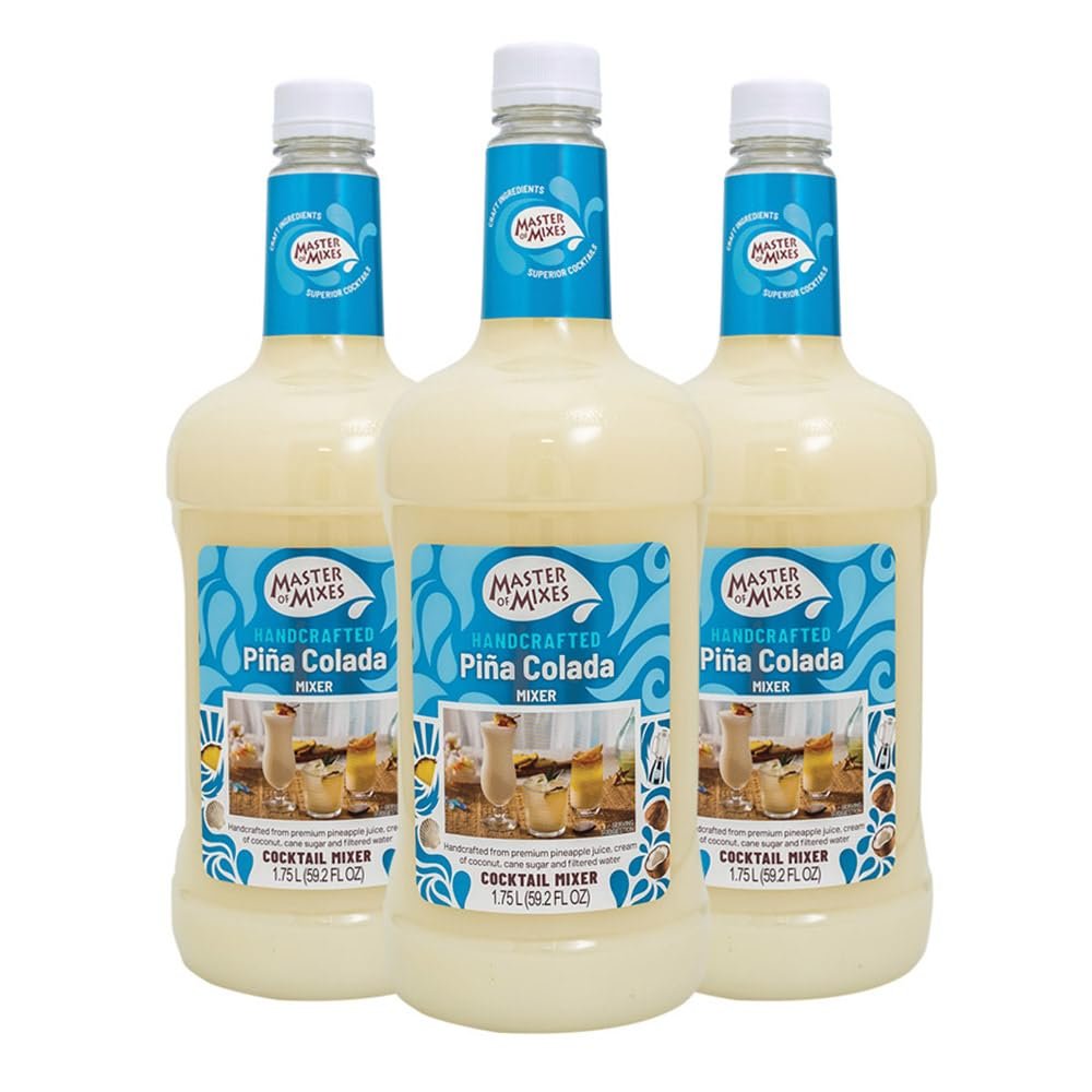 Master of Mixes Pina Colada Drink Mix, Ready to Use, 1.75L, 3 Pack