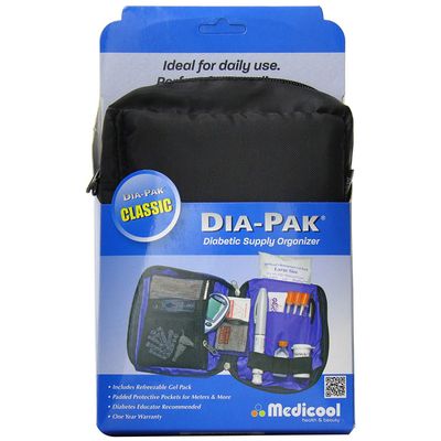 Medicool Dia-Pak Classic Diabetic Organizer for Two Week Supply with Large Gel Pack | DP CLAS/BL