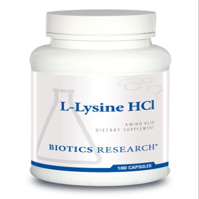 Biotics Research L Lysine HCI Amino Acid L lysine Supplement Promotes Energy, Boosts Immunity, Stimulates Calcium Absorption 100 Capsules