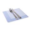 Restaurantware Luxenap 15.8 x 15.8 Inch Linen-Feel Napkins 600 airlaid Disposable Napkins - Sustainable Durable White Paper Square Paper Napkins With Blue Threads For All Kinds Of Events view 1