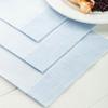 Restaurantware Luxenap 15.8 x 15.8 Inch Linen-Feel Napkins 600 airlaid Disposable Napkins - Sustainable Durable White Paper Square Paper Napkins With Blue Threads For All Kinds Of Events view 3