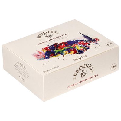 Brodies Tea, Famous Edinburgh Tea, Black Tea Imported from Scotland, Box of 100 Bags (Pack of 1)