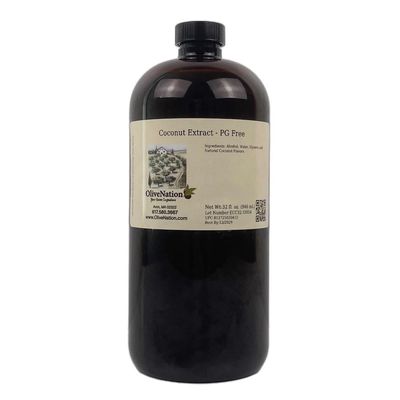 OliveNation Premium Coconut Extract - 32 ounces - Gluten free, Sugar free also bake and freeze-proof Perfect for Smoothie, iced lattes, puddings and i