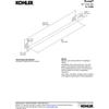 Kohler 11895-BN Purist 36" Grab Bar for Bathtubs and Showers, Wall-Mount Grab Bars for Bathroom, Vibrant Brushed Nickel view 3