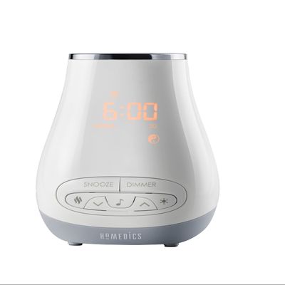 Slumber Scents Alarm Clock, Essential Oil Diffuser & White Noise Machine 6 Soothing Sounds, LED Lights, Auto-Off Timer, Bluetooth Bonus- 3 Essential Oils, Aromatherapy SoundSpa HoMedics