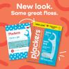 Plackers Twin Line Dental Floss Picks, Dual-Line Tuffloss, Easy Storage, Cool Mint Flavor, 75 Count view 2