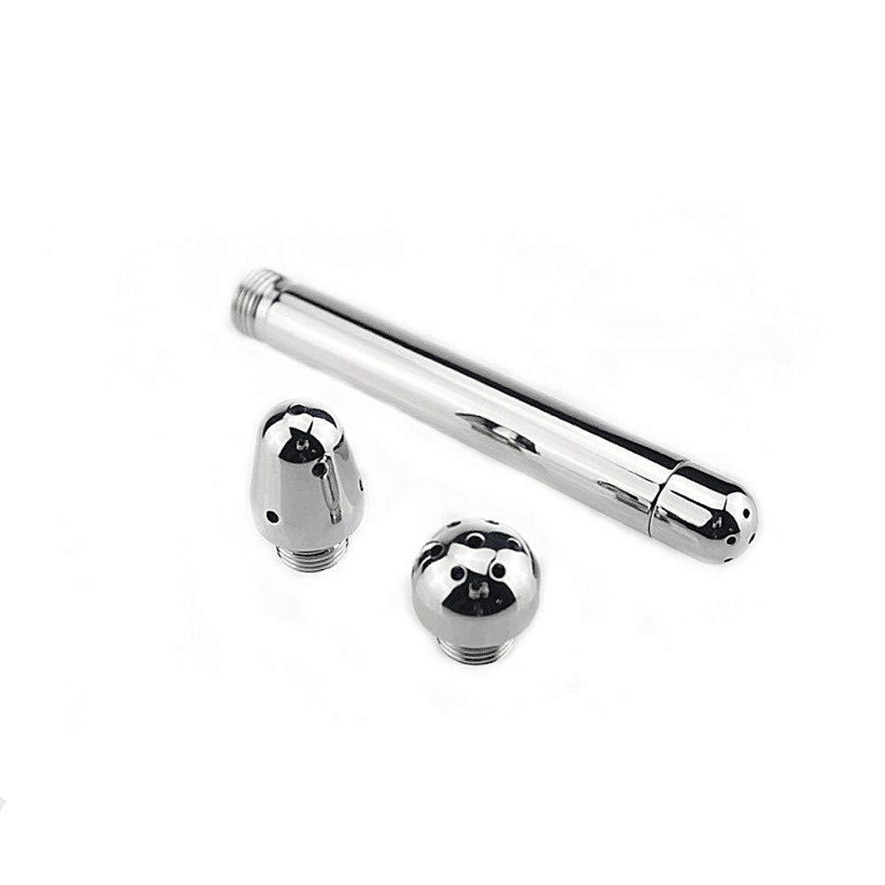 Bathroom Handheld 3 Heads Aluminum Enema Shower Colonic Douche System Cleaner