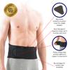 Neo G Back Brace with Power Straps - Support For Lower Back Pain, Muscle Spasm, Strains, Arthritis, Injury Recovery, Rehabilitation - Adjustable Compression - Class 1 Medical Device - One Size - Black view 2