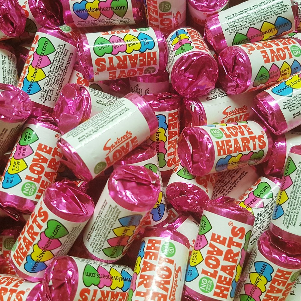 Swizzels Matlow Love Heart Mini Rolls (pack Of 100)