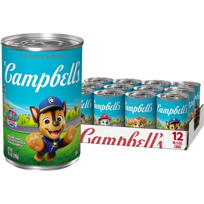 Campbells Condensed Kids Soup, Paw Patrol Awesome Shapes Pasta With Chicken in Chicken Broth, 10.5 oz Can (12 Pack)