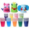 Chenhon Party Disposable Cups, Paper Cups For Weddding & Party Cups 8oz (Multicolor 50pcs) view 3