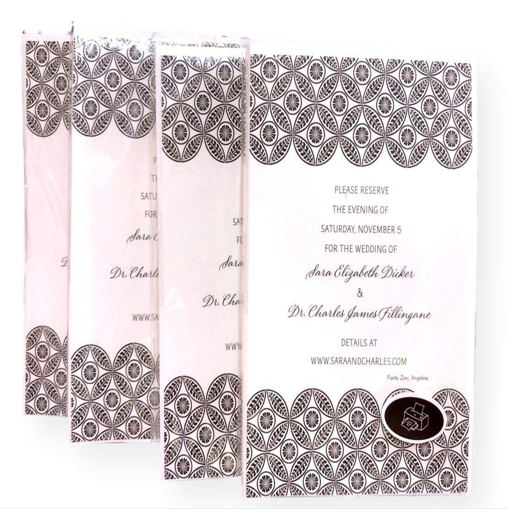 32 Hallmark Black Pattern DIY Save the Date Magnet Announcements