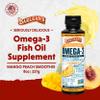 Barlean's Omega 3 Fish Oil Liquid Supplement with Vitamin D for Men and Women, 1080mg of EPA and DHA Fatty Acid, Promotes Brain & Heart Health - Non-GMO, Mango Peach, 8 oz view 2