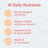 SmartyPants Kids Multivitamin Gummies: Omega 3 Fish Oil (EPA/DHA), Vitamin D3, C, Vitamin B12, B6, A, K & Zinc for Immune Support, Biotin, Grape, Cherry & Berry Flavors, 120 Count (30 Day Supply) view 4