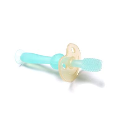 Haakaa 360 Silicone Baby Toothbrush  100% Soft Food Grade Silicone, BPA-Free, Suction Base, Safe for Babies 6 Months+, Gentle Gum and Teeth Cleaning for Infants, Gum Massager