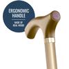 Switch Sticks Aluminum Adjustable Folding Cane and Walking Stick collapses and adjusts from 32 to 37 inches, Gold view 3