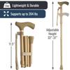 Switch Sticks Aluminum Adjustable Folding Cane and Walking Stick collapses and adjusts from 32 to 37 inches, Gold view 4