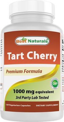 Best Naturals Tart Cherry Extract 1000 mg (Non-GMO) Veggie Capsules - Promotes Healthy Uric Acid Levels Within Normal Range, Healthy Joint Function & Promotes Healthy Sleep Cycle, 120 Count