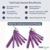 TalkTools Dental Bite Blocks Kit - Jaw Grading for Optimal Oral Motor Skills Development | Suitable for Kids and Adults Seeking Enhanced Jaw Stability and Control - Purple (2 Pack) view 2