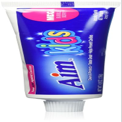 AIM Kids Mega Fluoride Toothpaste, Bubble-berry