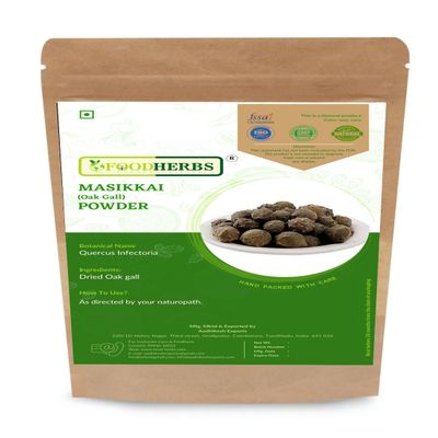 Foodherbs Premium Majuphal 100 grm Powder for Fresh Breath | 100% Natural Masikkai Herbal Remedy | Traditional Quercus Infectoria Powder for Oral Health & Long-Lasting Freshness
